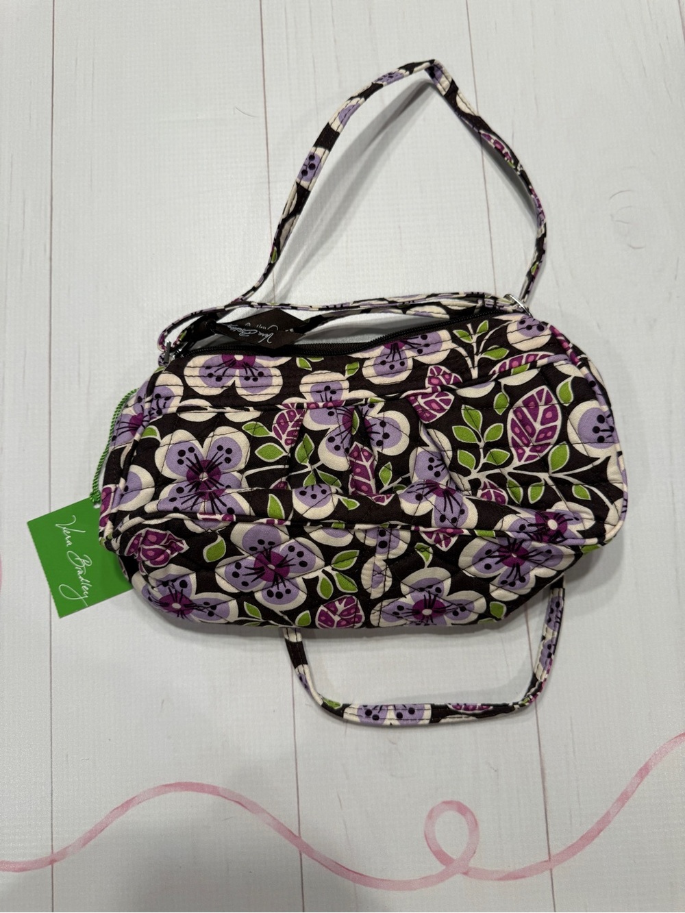 NWT Vera Bradley retired Plum Petals Purse